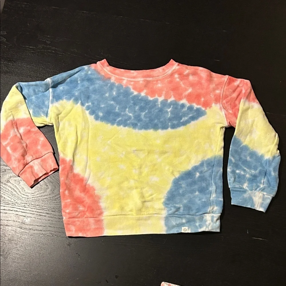 Treasure & Bond Kids Tie-Dye Matching Set - Red, Blue, Yellow